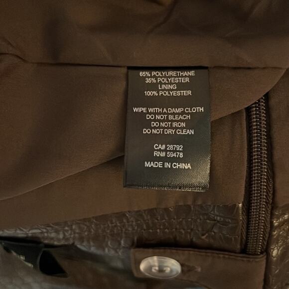 House of Harlow 1960 Snake Print Faux Leather A-Line Mini Skirt Size 8 - Picture 9 of 9